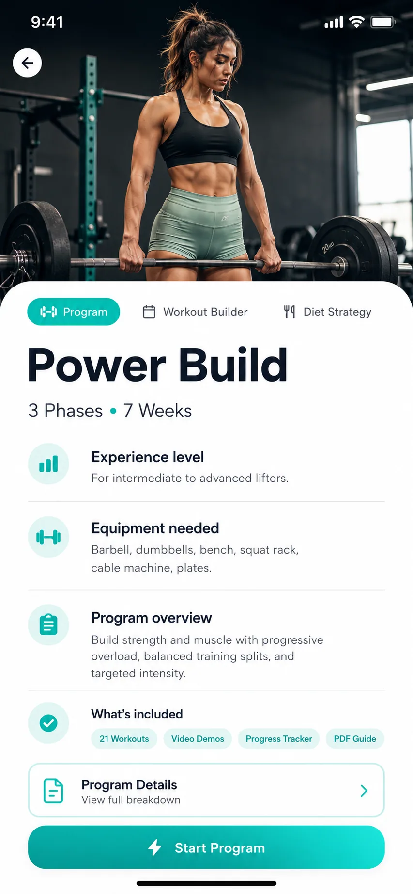 Coaching app screenshot