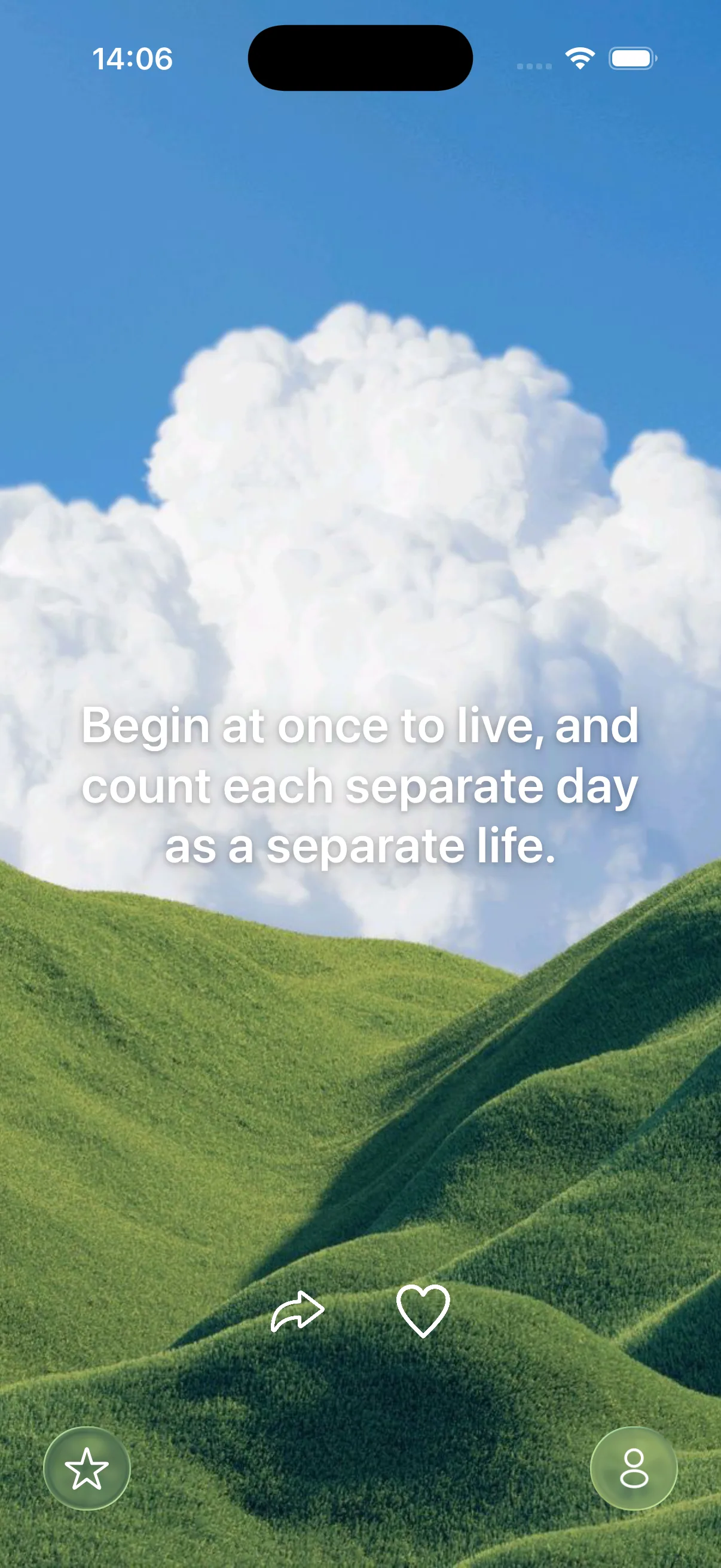 Motivation app screenshot