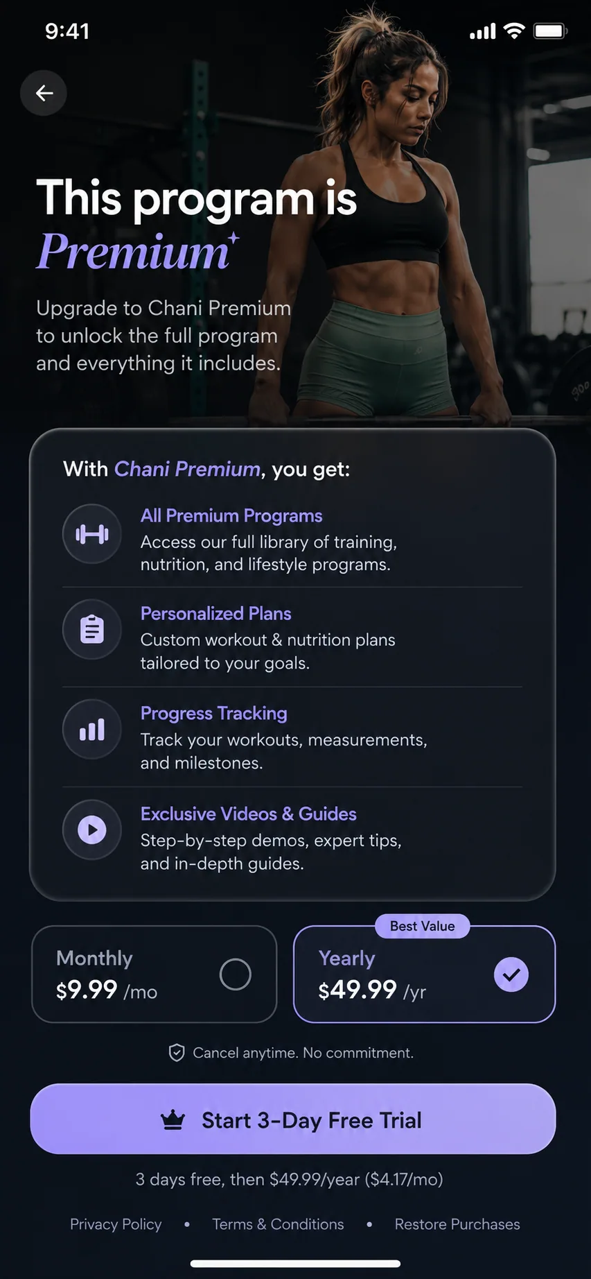 Mobile trial offer screenshot