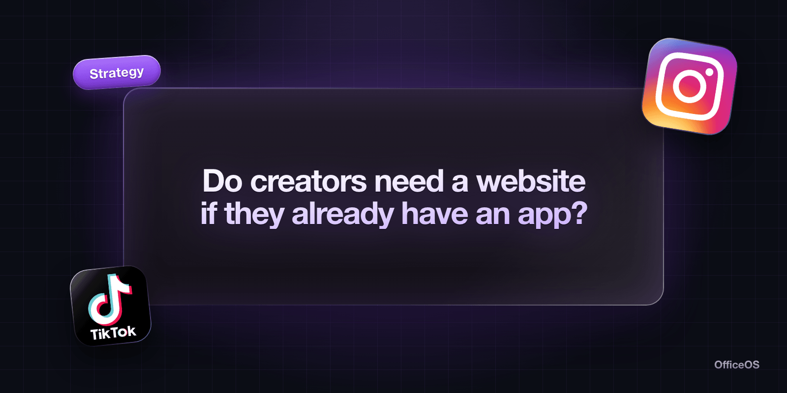 Do creators need a website if they already have an app?