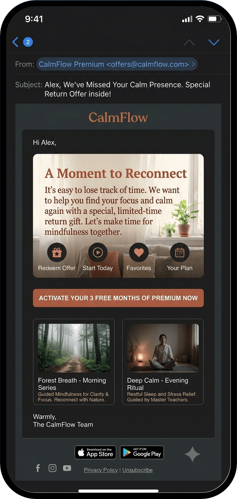 Win-back email campaign