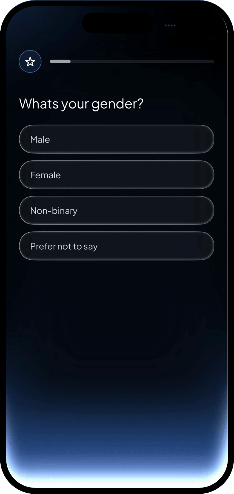 Onboarding quiz — question one