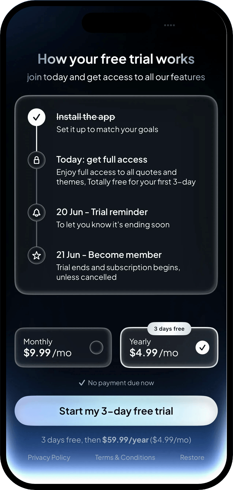 Subscription paywall