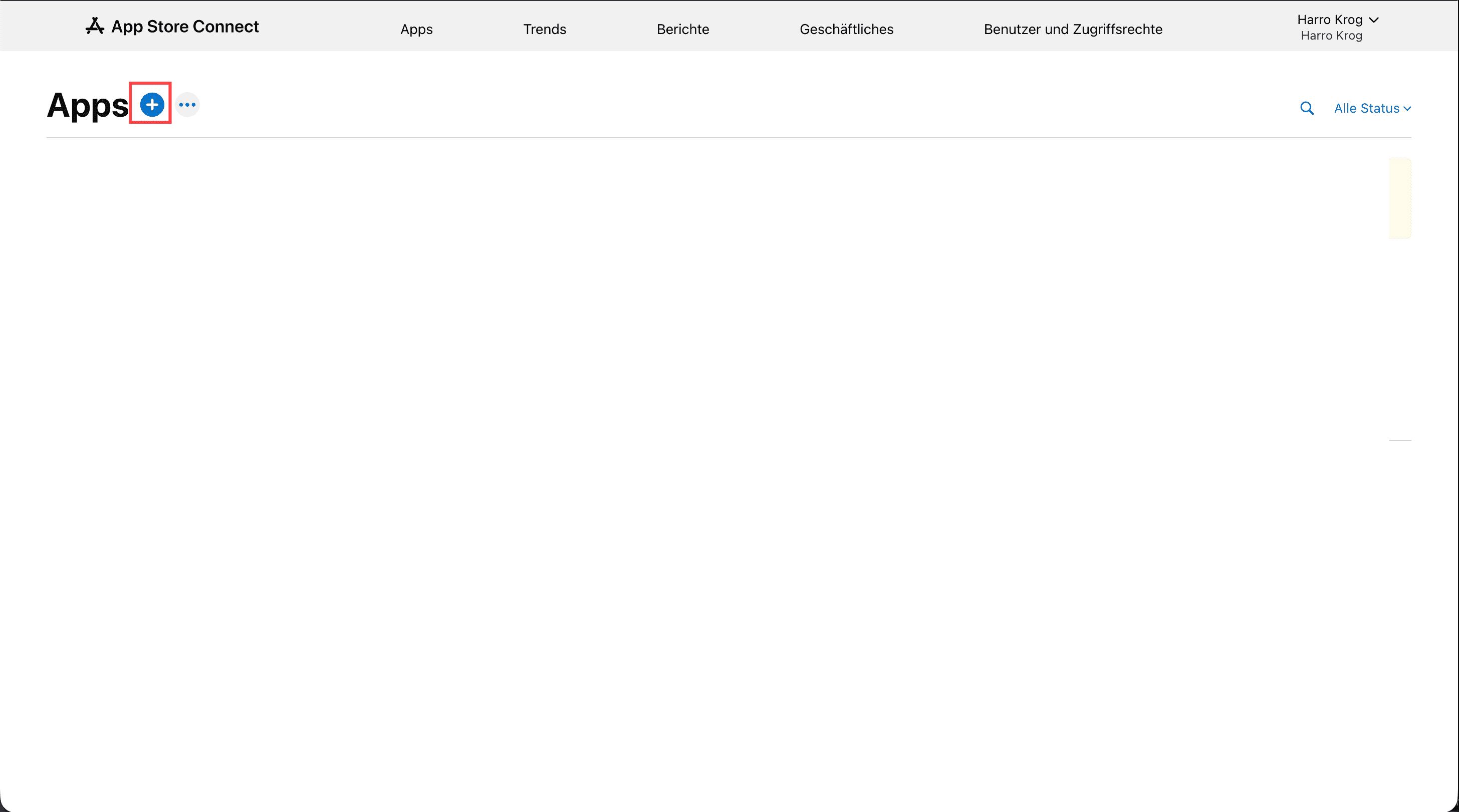 Apps page