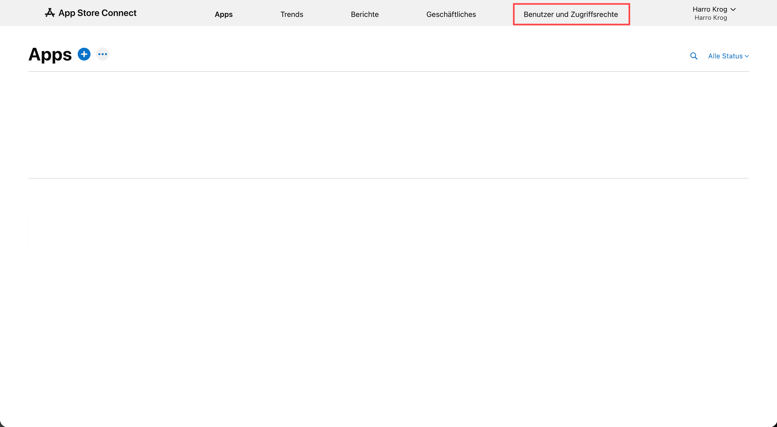 Users and Access page